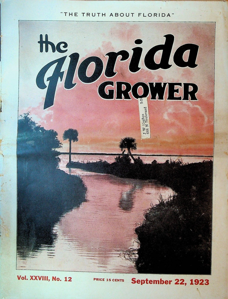 Florida Grower Magazine September 22 1923 Agriculture Citrus