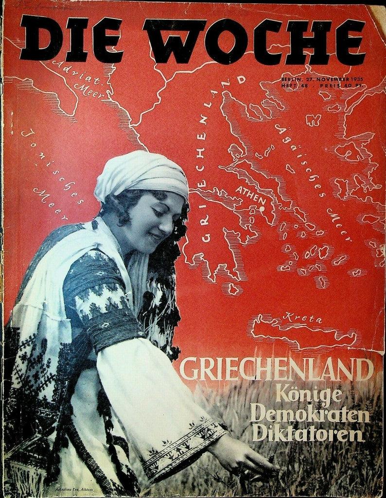 Die Woche Magazine November 27 1935 Greece Thomas Paine Play