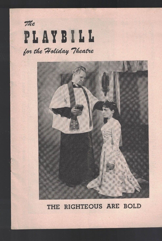 The Righteous Are Bold Playbill December 22 1955 OPENING NIGHT Denis O'Dea
