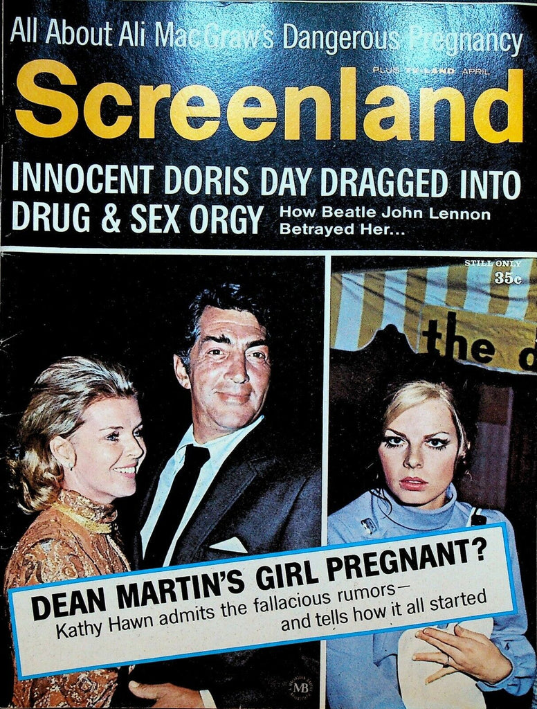 Screenland April 1971 John Lennon Doris Day Ali MacGraw Dean Martin Elvis