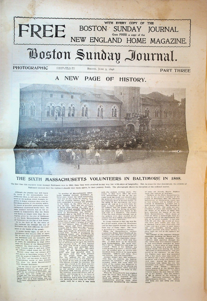 Boston Sunday Journal June 5 1898 Spanish American War