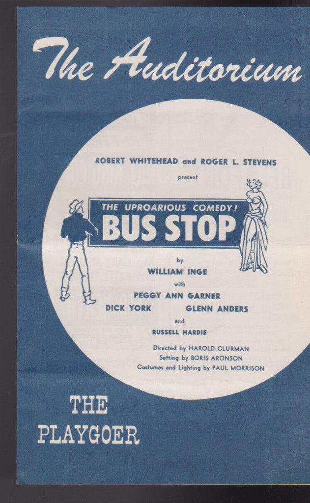 Bus Stop Auditorium Theatre 1956 Dick York William Inge Glenn Anders