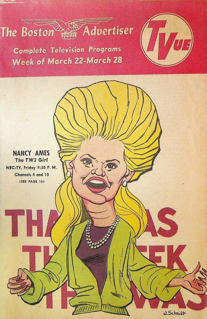 TVue Magazine March 22 1964 Nancy Ames Stewart MacDonald Tony Dow Peter Falk