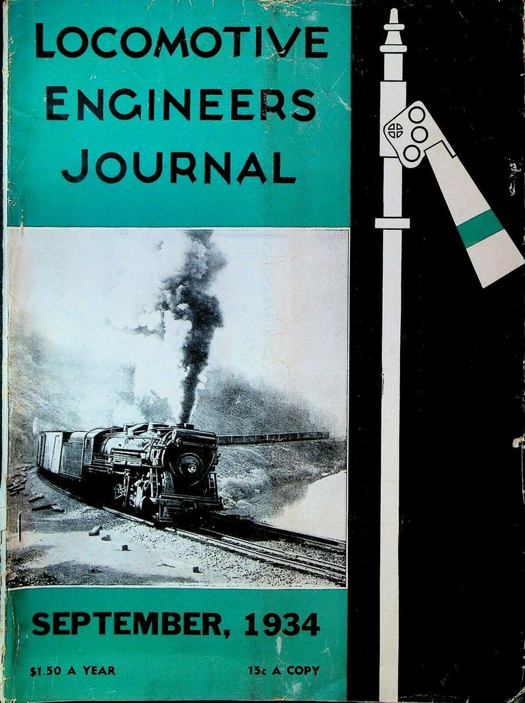 Locomotive Engineers Journal September 1934 1552 Prairie Type Train