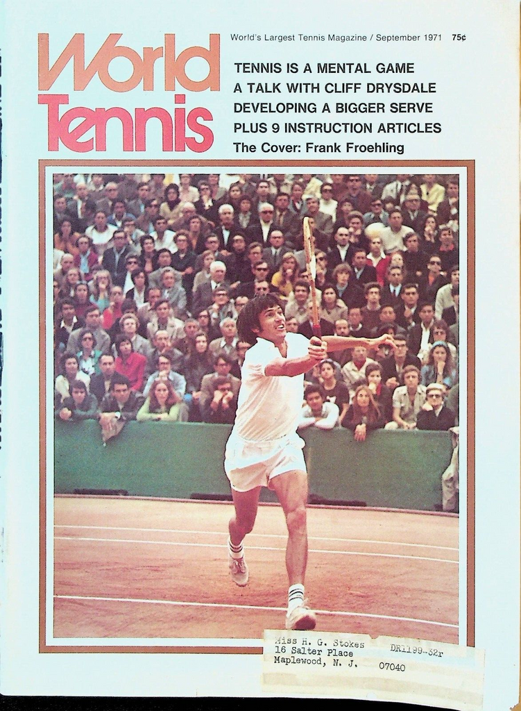 World Tennis Magazine September 1971 Frank Froehling Cliff Drysdale