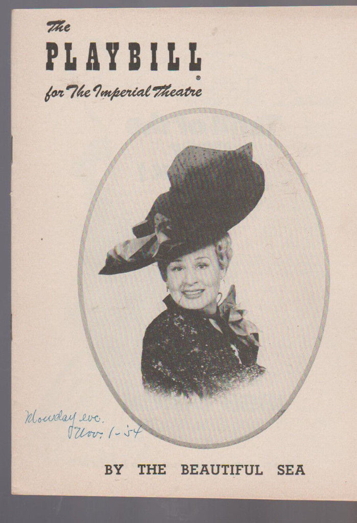 By the Beautiful Sea Playbill Shirley Booth November 1 1954