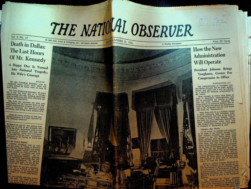 National Observer November 25 1963 JFK Assassination