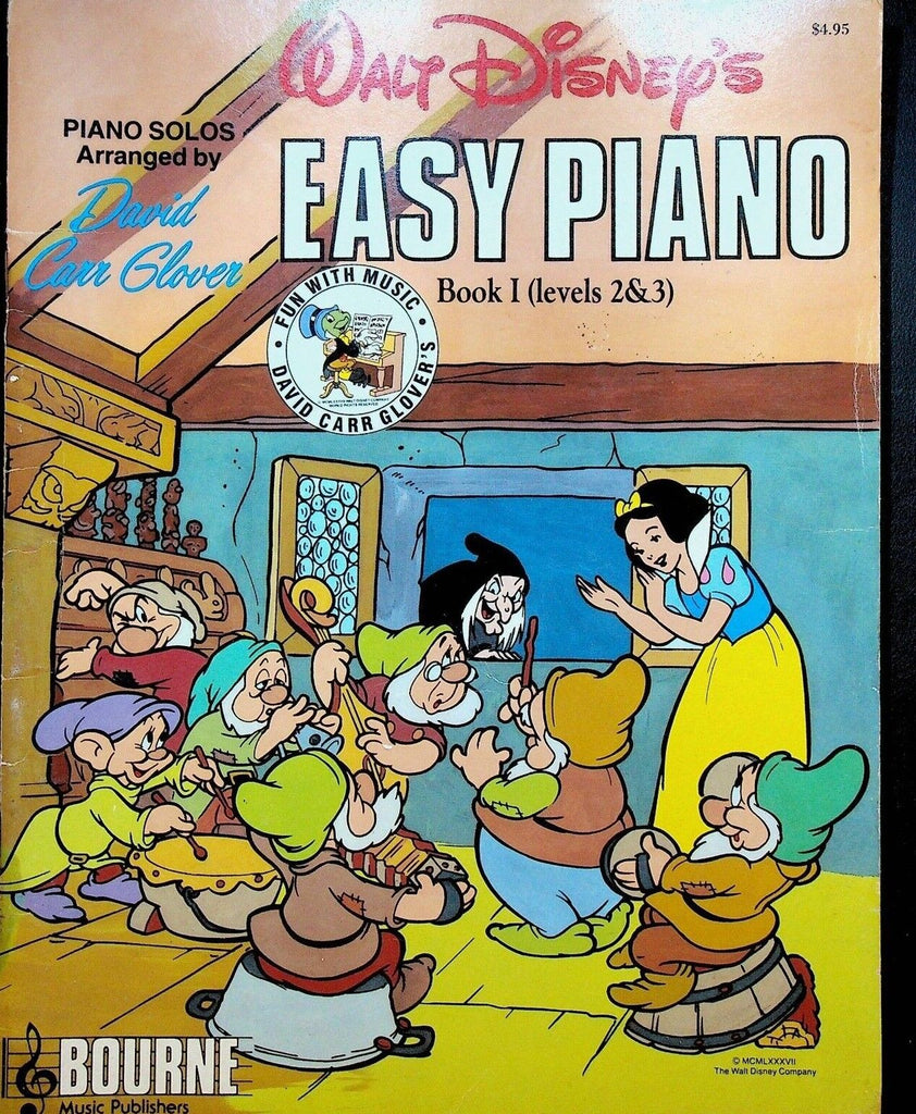 Walt Disney's Easy Piano Book 1 1987 David Carr Glover Snow White