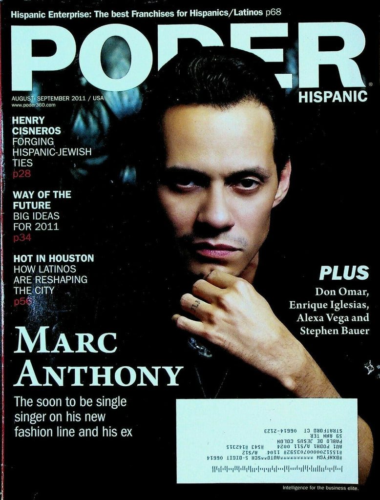 Poder Hispanic Magazine August 2011 Marc Anthony Enrique Iglesias Alexa Vega