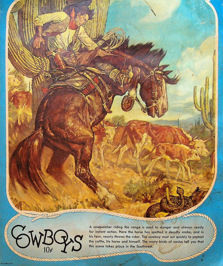 Cowboys 1950s Notebook Bucking Bronco