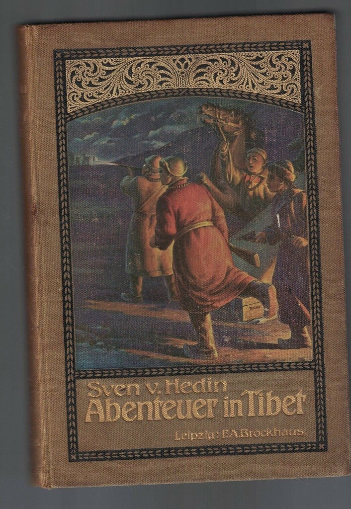 Abenteuer in Tibet HC Sven V Hedin 1909 HC Book Geman Language