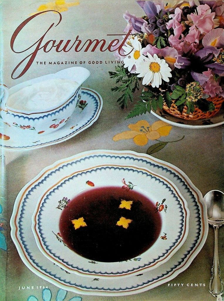 Gourmet Magazine June 1964 Brittany France Blueberries Lucius Beebe Alvin Kerr