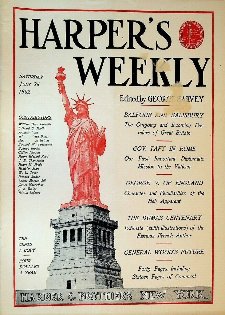 Harper's Weekly July 26 1902 Liang Chen Philippines Alexandre Dumas