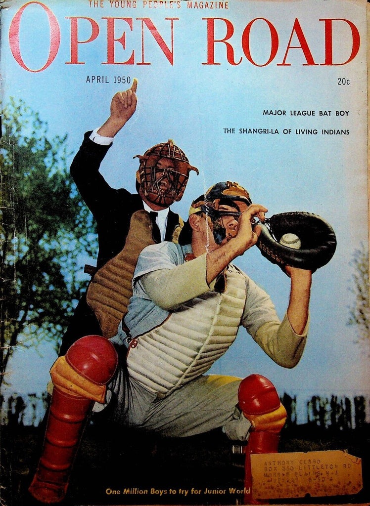 Open Road Magazine April 1950 Baseball Soap Box Derby