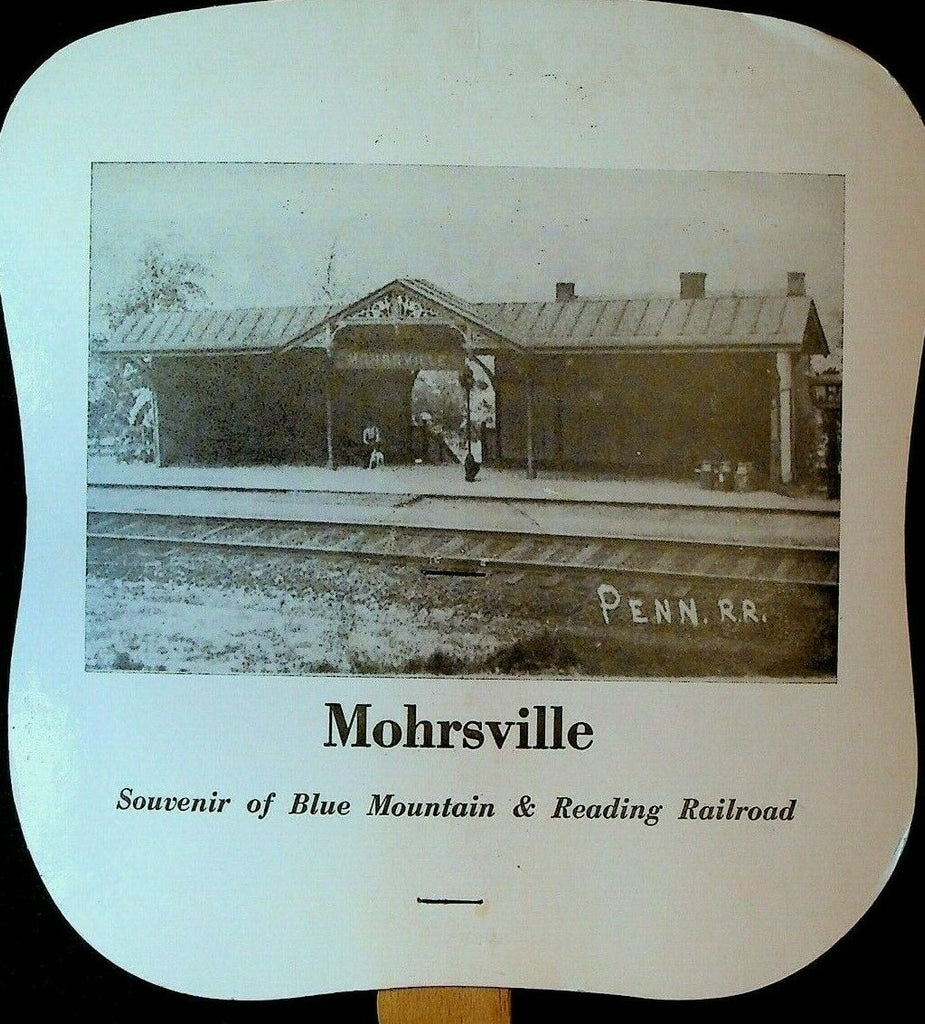 Advertising Fan Blue Mountain & Reading Railroad Mohrsville