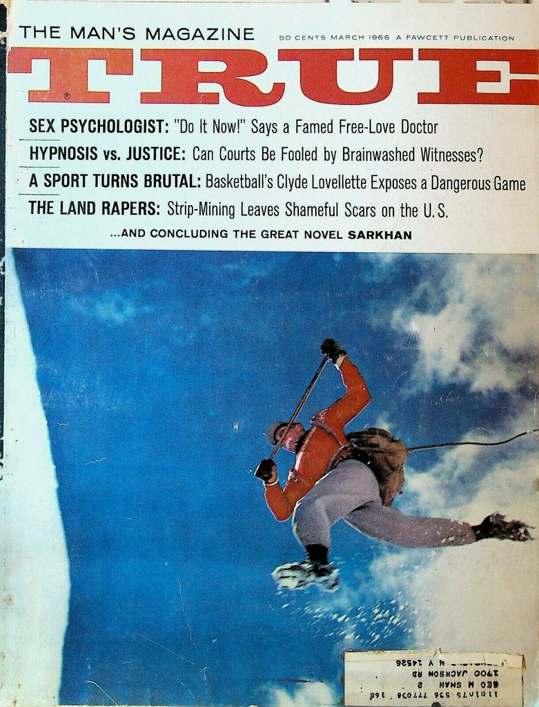 True Magazine March 1966 Clyde Lovellette Dr Albert Ellis Strip Mining