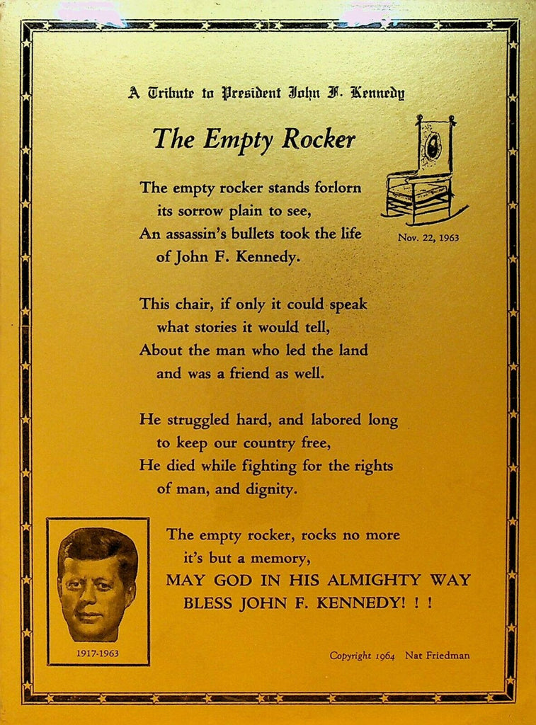 The Empty Rocker A Tribute to John F Kennedy 1964 Nat Friedman