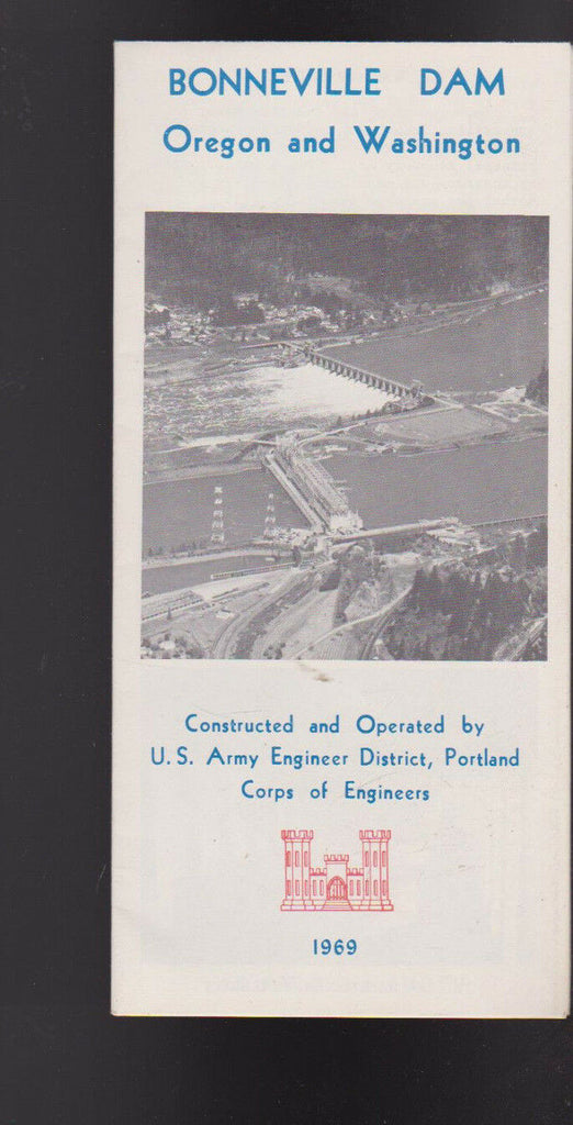 Bonneville Dam Oregon & Washington Brochure US Corps of Engineers Brochure 1969