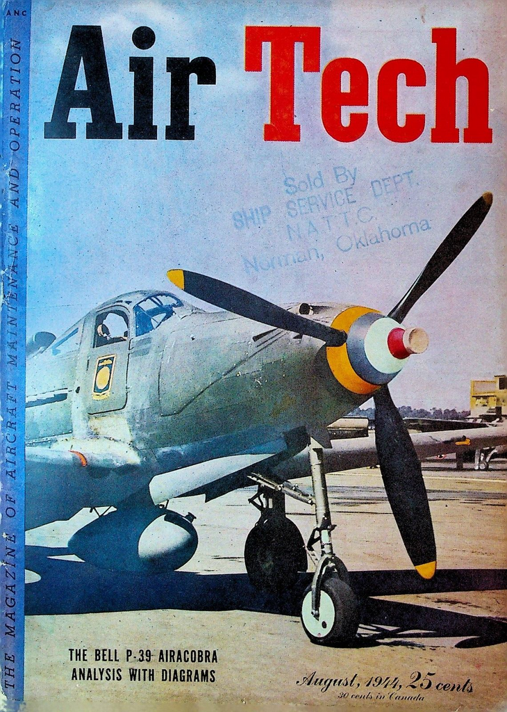 Air Tech Magazine August 1944 WWII Bell P-39 Airacobra B-29 Fortress