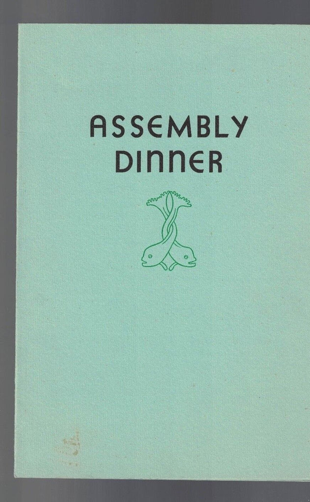 Holland America Line Assembly Dinner Menu March 28 1938 Bermuda
