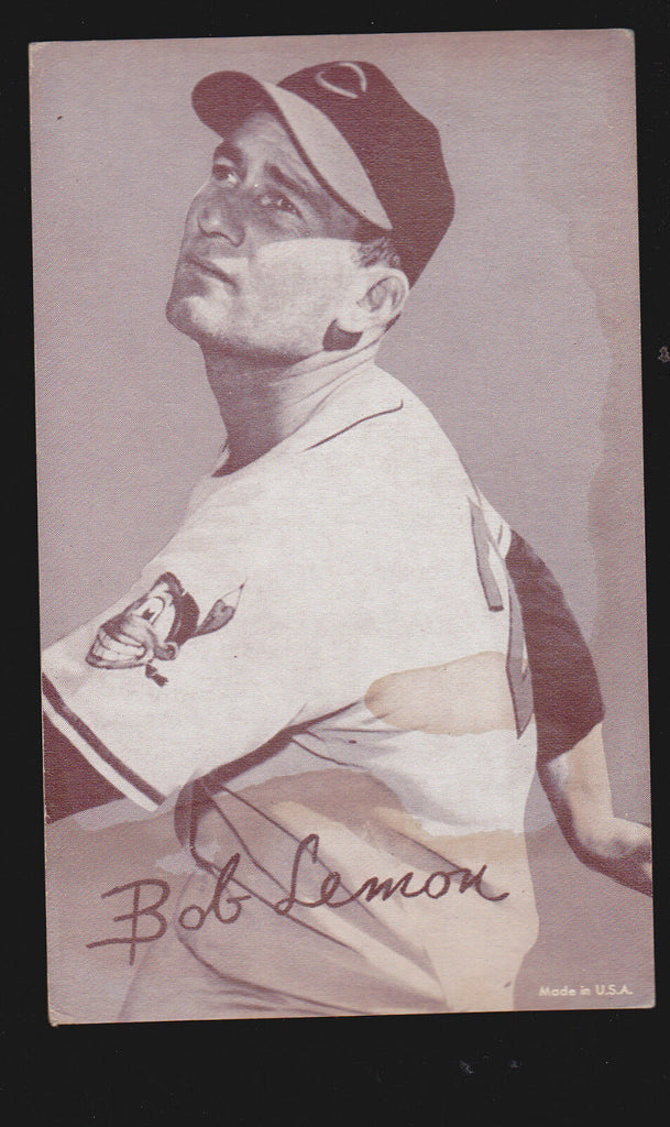 Bob Lemon 1950s Arcade Exhibit Card Cleveland Indians Left Arm Not Showing