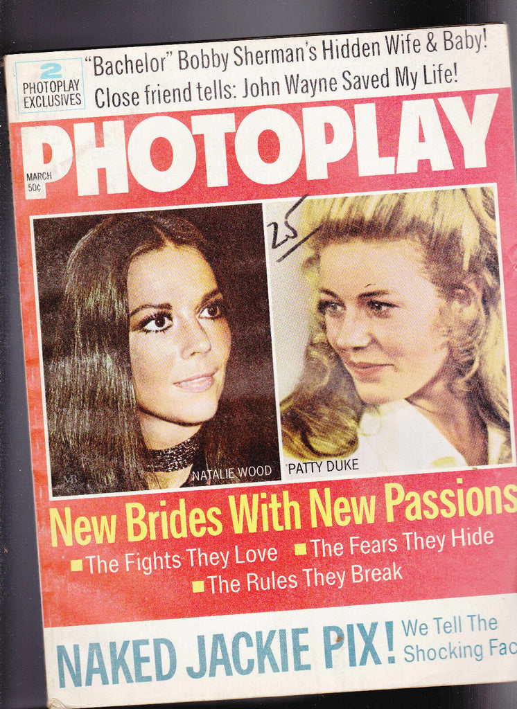 Photoplay Magazine Natalie Wood PattyDuke John Wayne Bobby Sherman March 1973