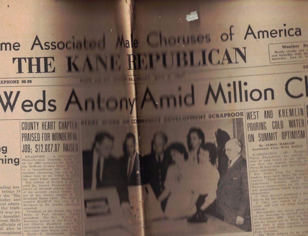 Kane Republican (PA) May 6 1960 Newspapers Princess Margaret Weds