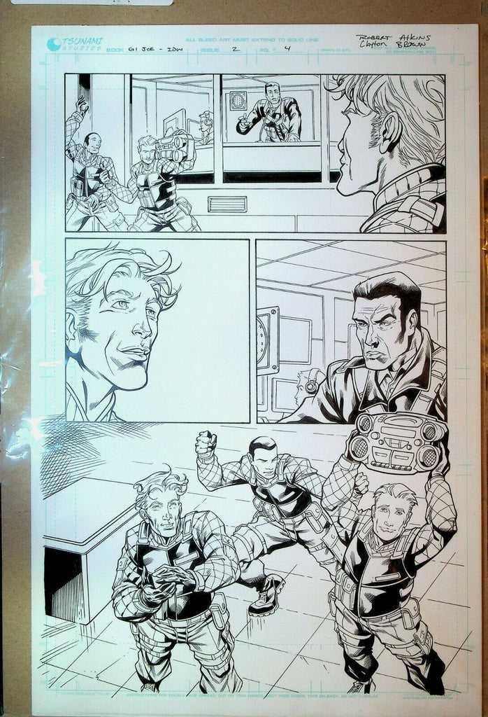 GI Joe #2 IDW 2009 Original Art Page 4 Robert Atkins Clayton Brown