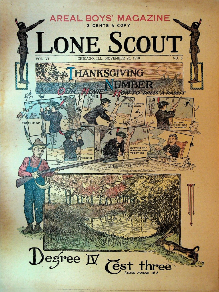 Lone Scout Magazine November 25 1916 Scouting Thanksgiving