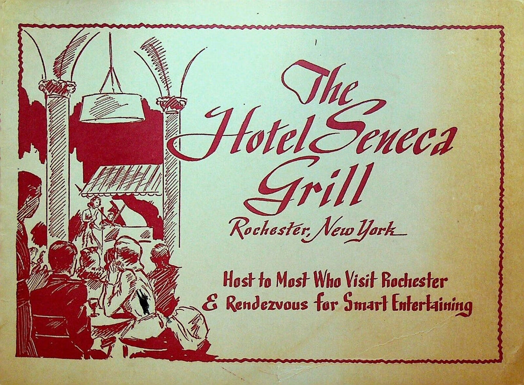 Hotel Seneca Grill Rochester NY Souvenir Photo Folder 1950s