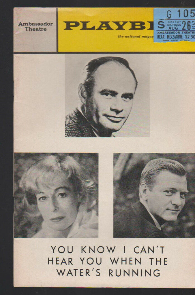 You Know I Can't Hear You When the Water's Running Playbill August 1967