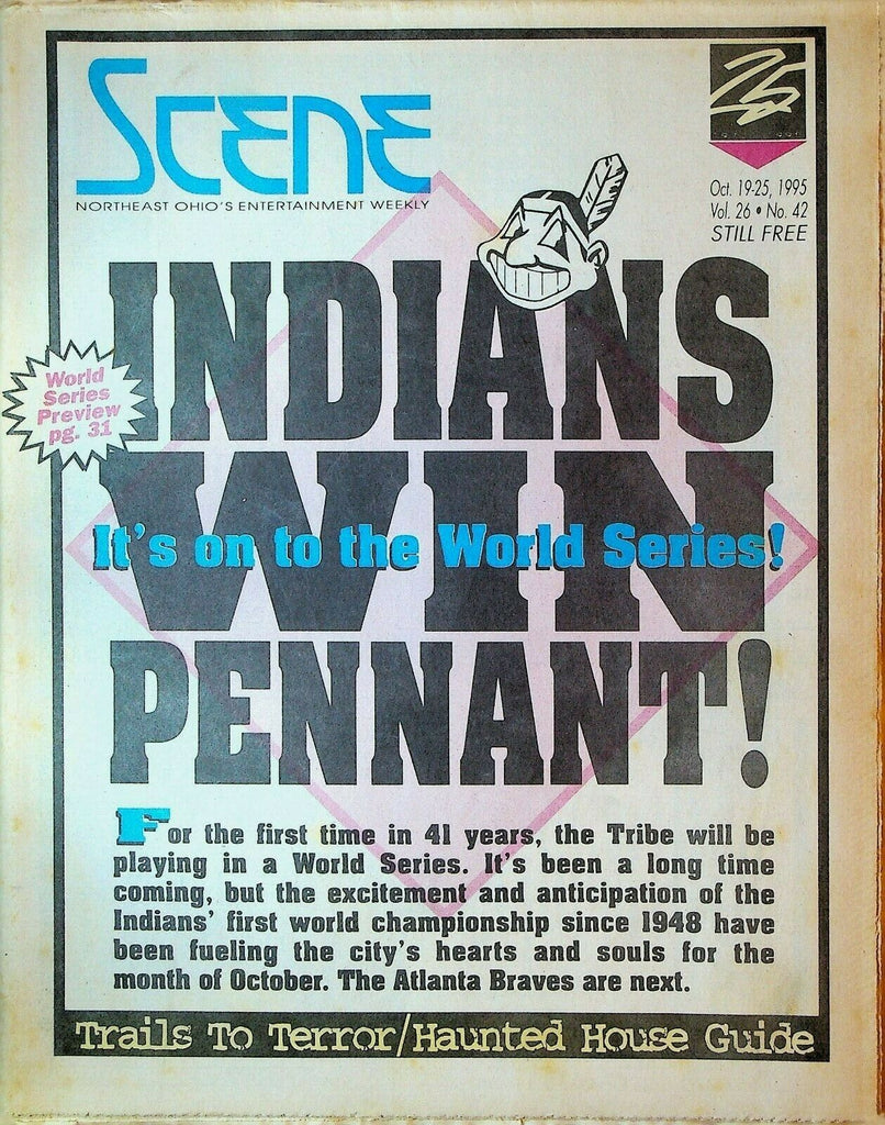 Cleveland Scene Magazine October 19 1995 Cleveland Indians Uma Thurman