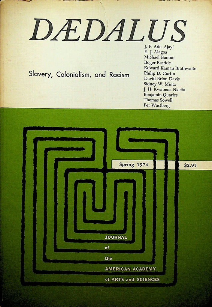 Daedalus Magazine Spring 1974 Slavery Colonialism & Racism