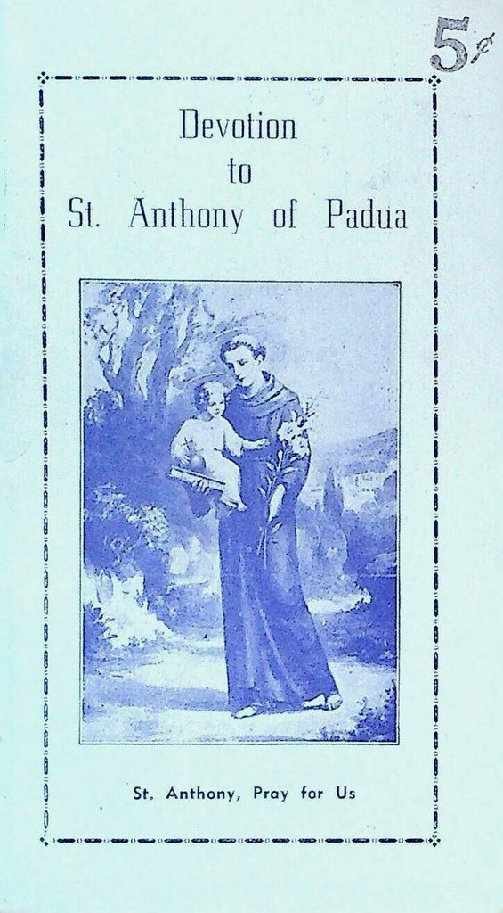 Devotion to St Anthony of Padua Booklet 1946