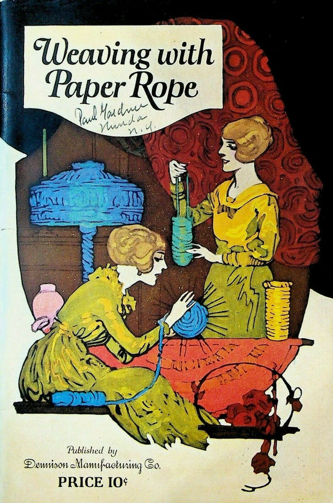 Weaving With Paper Rope Dennison Manufacturing Booklet 1924