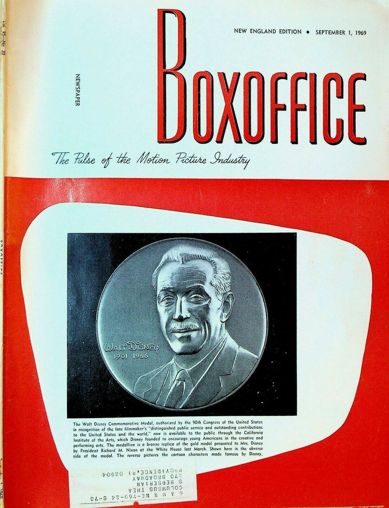 Boxoffice Magazine September 1 1969 Walt Disney Russ Meyer Vixen The Italian Job