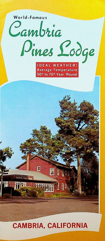 Cambria Pines Lodge California Brochure 1960s