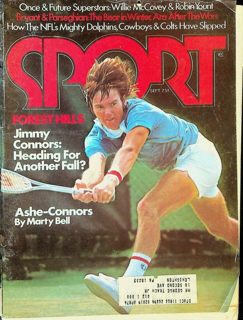 Sport Magazine September 1975 Jimmy Connors Arthur Ashe Bear Bryant