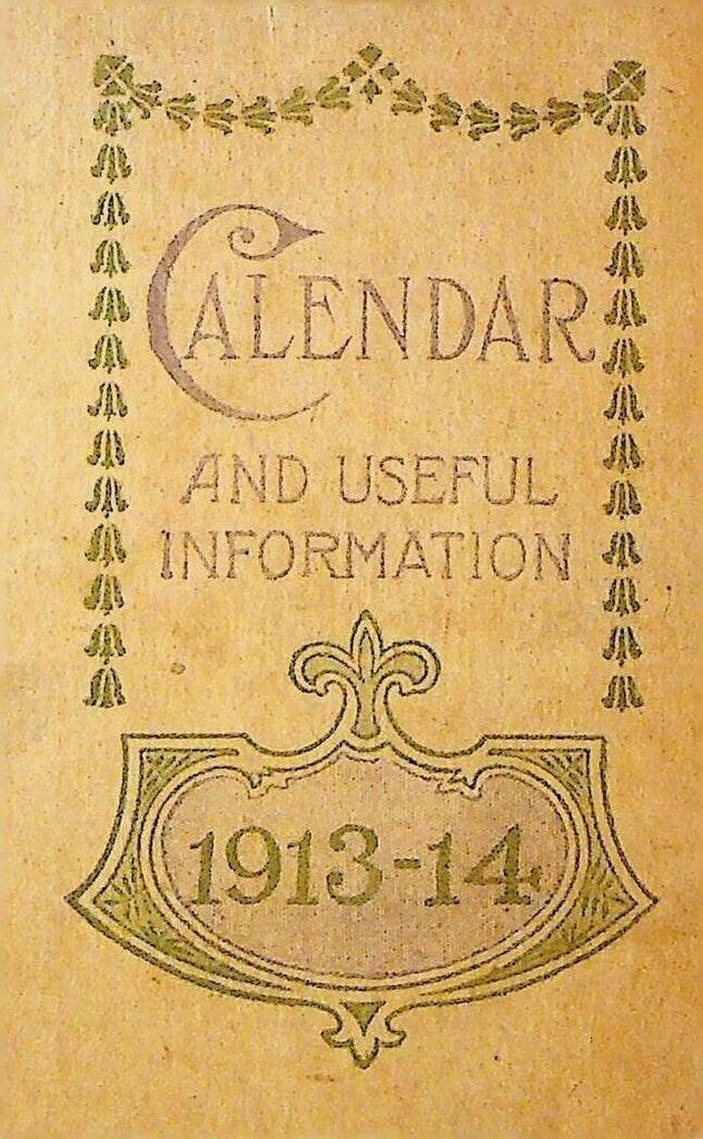 Bromo Seltzer Memo Book Calendar & Useful Information 1913 Baltimore Md