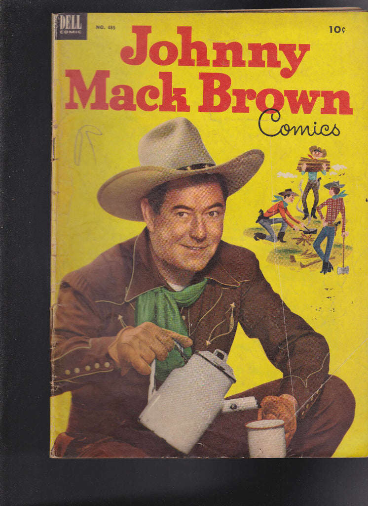 Johnny Mack Brown #455 Four Color- Dell Comics- Photo Cover- 1953 Western