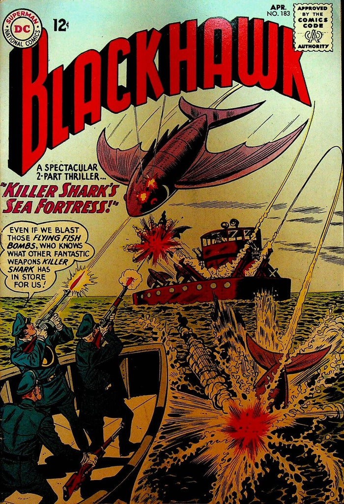 Blackhawk 183 DC Comics 1963 Killer Shark's Sea Fortress