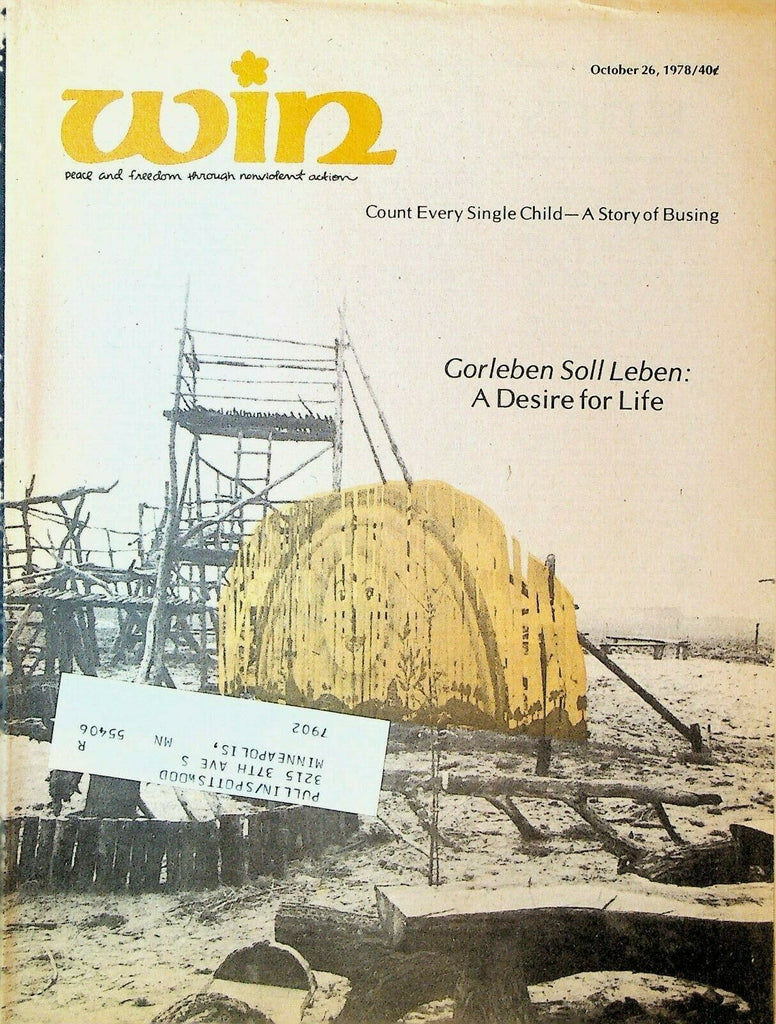 Win Magazine October 26 1978 Gorleben Soll Leben School Busing