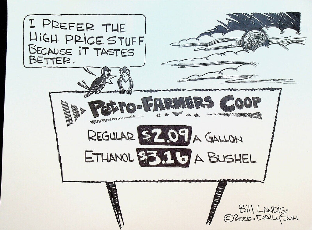 Bill Landis Original Cartoon Art The Villages Daily Sun 2006 Gas Prices
