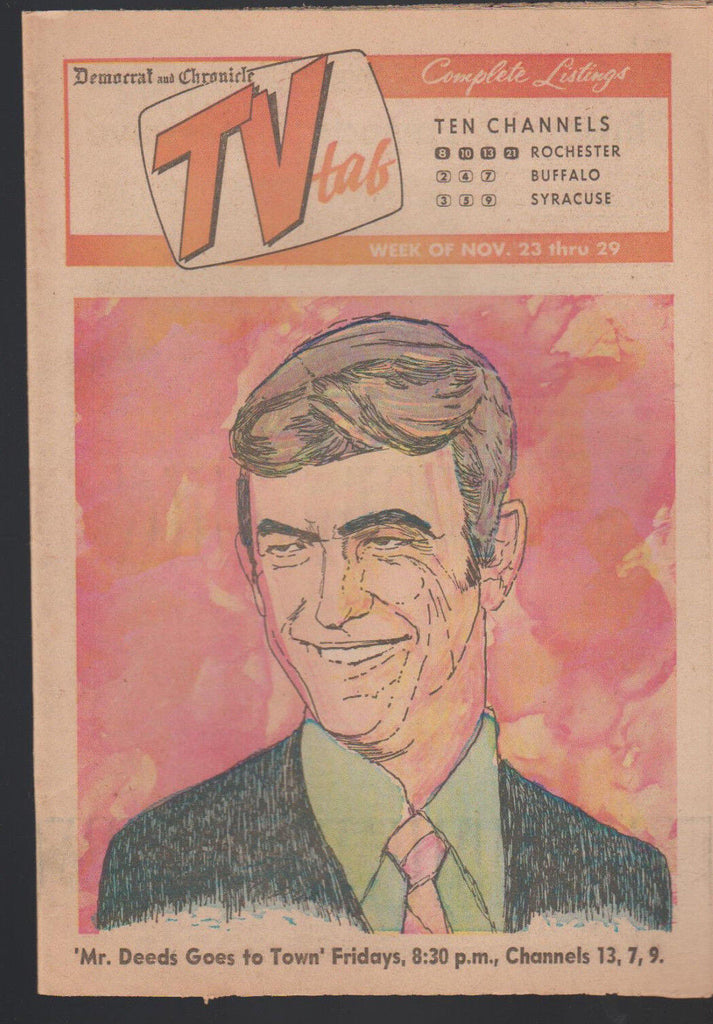 Democrat & Chronicle TV Tab November 23 1970 Monte Markham Mr Deeds Goes to Town