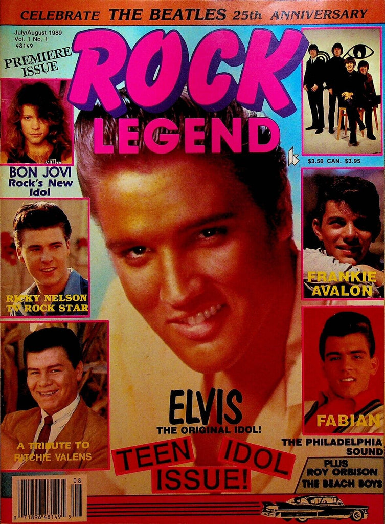 Rock Legends First Issue July 1989 The Beatles Elvis Presley Ricky Nelson Fabian