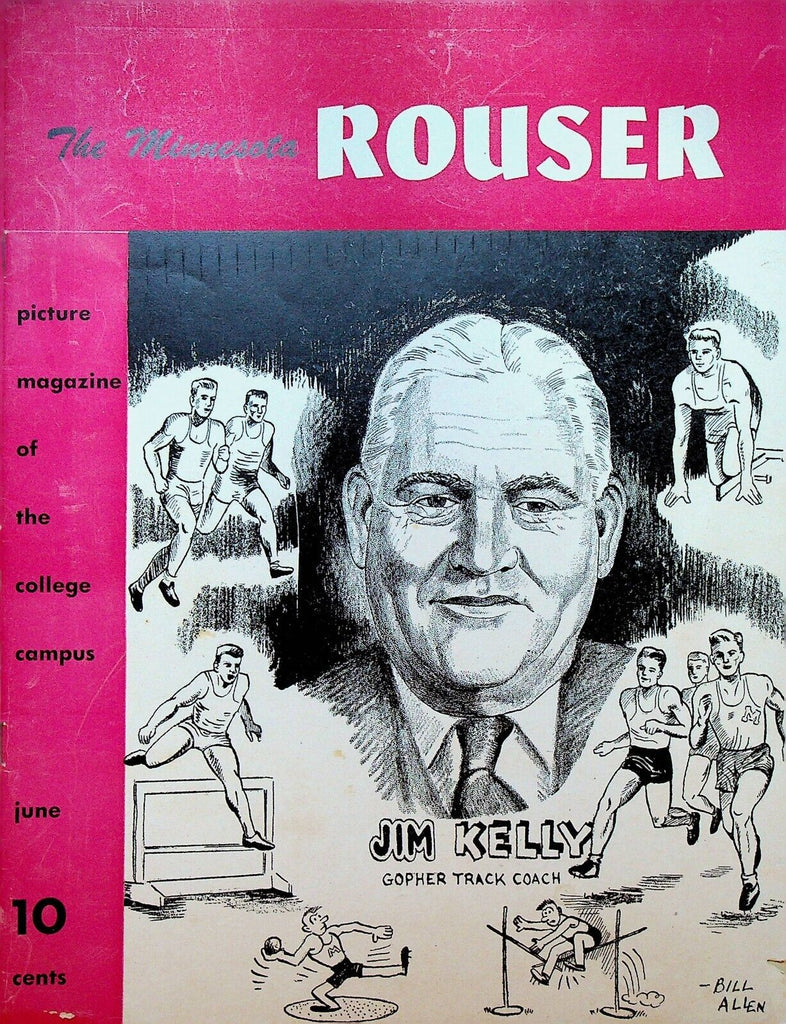University of Minnesota Magazine Rouser June 1950 Jim Kelly Track Coach