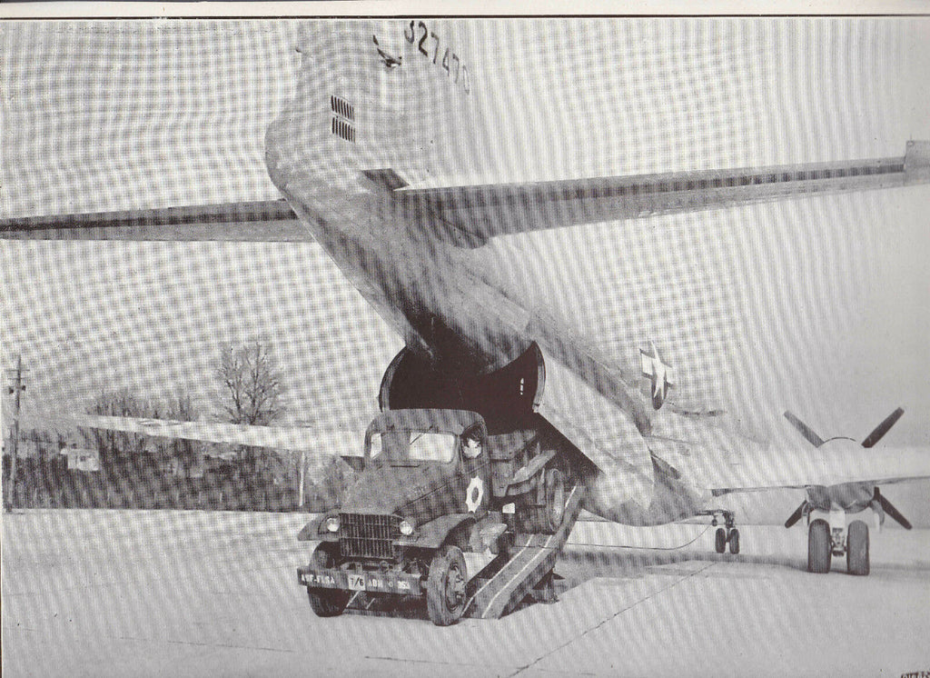 Truck being Loaded onto C-98 Cargo Plane B-29 WWII Dispatch Photo News Service