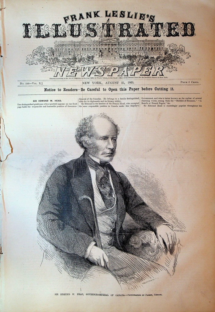 Frank Leslie's Illustrated Newspaper August 25 1860 John Heenan Boxer