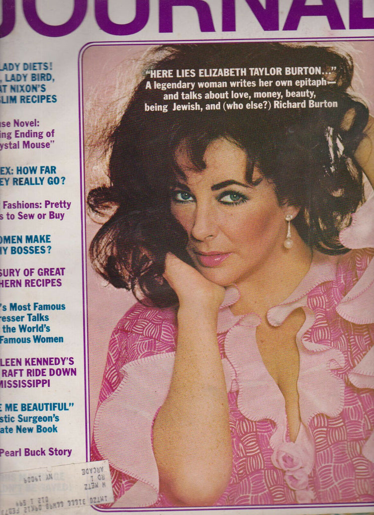Ladies Home Journal February 1973 Elizabeth Taylor Pearl Buck Mrs Barton Decline