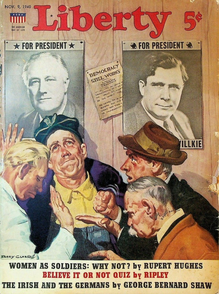 Liberty Magazine November 9 1940 Ripley's Believe It or Not George Bernard Shaw